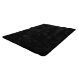 Black Shaggy Carpet 120 x 170 cm Heavy Weight 2600 g / m²