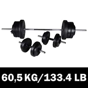 Vzpěračská činka + sada 2 činek 60,5 kg - obrázek 1
