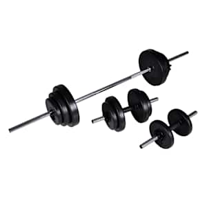 Set 2 činek + vzpěračská činka 30,5 kg - obrázek 2