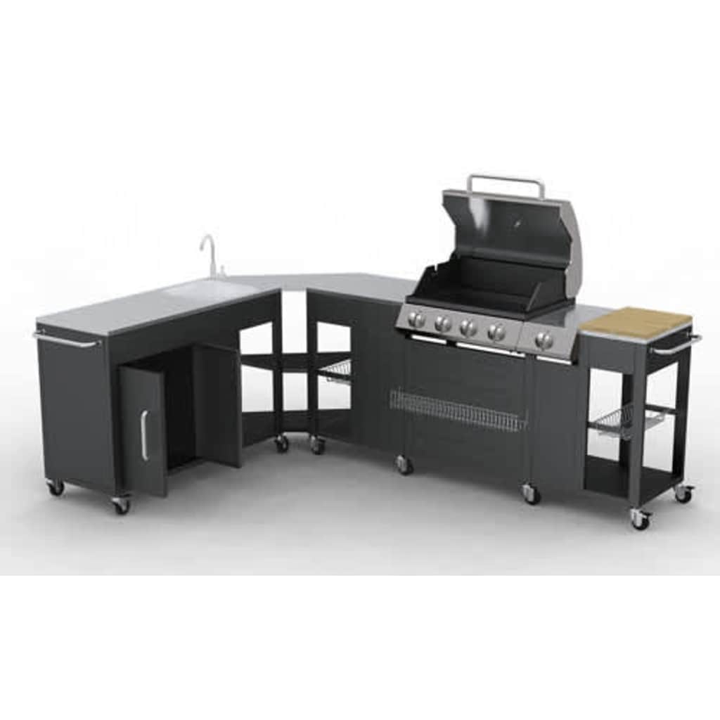vidaXL gáz grillező 4+1 főzőfelülettel