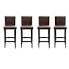 vidaXL baaripukid 4 tk, tumepruun, kunstnahk