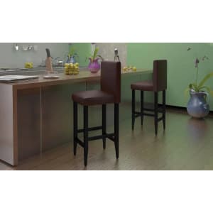 vidaXL baaripukid 4 tk, tumepruun, kunstnahk