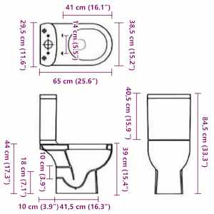 Keramické WC zadní odpad černé - obrázek 10
