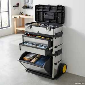 3 delna škatla za orodje na vozičku