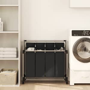 Koš za Perilo 4 Košare za Sortiranje Perila Črna in Siva barva
