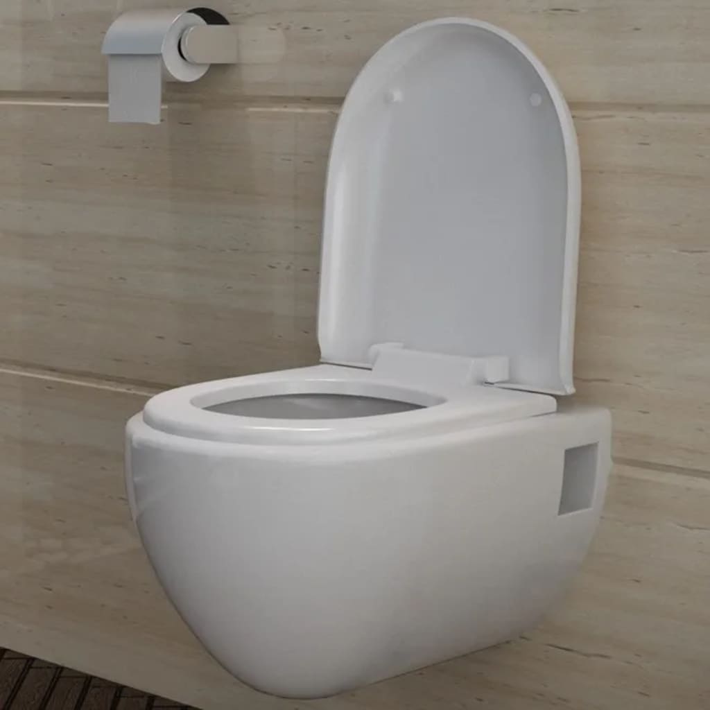 Bijeli zidni WC jedinstvenog dizajna