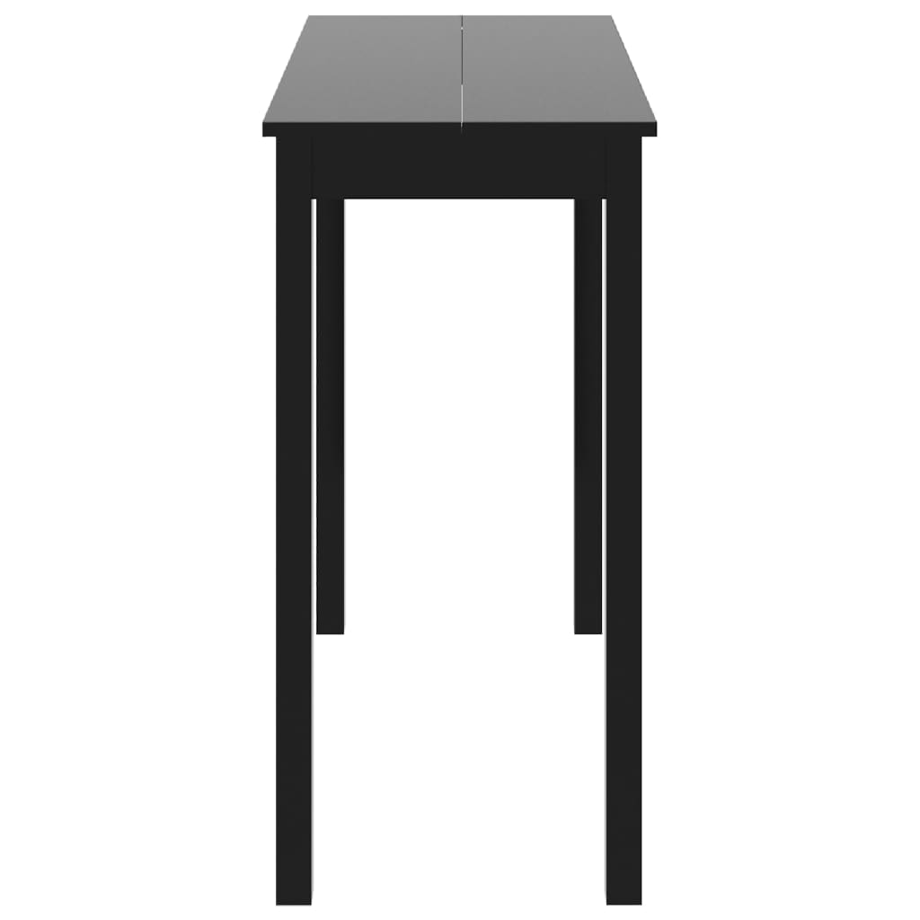  Barový stôl, MDF, čierny 115x55x107 cm