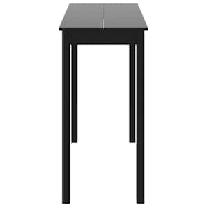 Barový stůl MDF černý 115 x 55 x 107 cm - obrázek 4