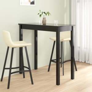Barový stůl MDF černý 115 x 55 x 107 cm - obrázek 1