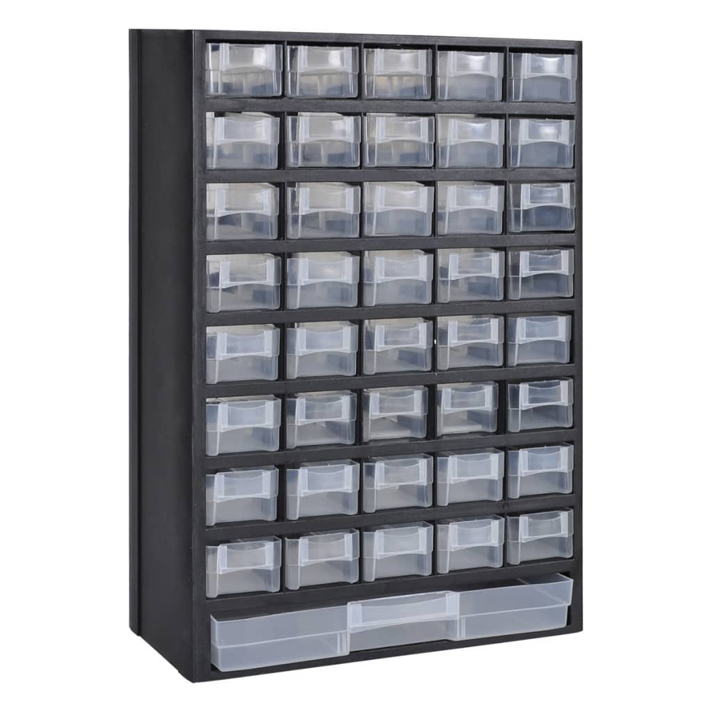 Image of vidaXL 41-Drawer Plastic Storage Cabinet Tool Box