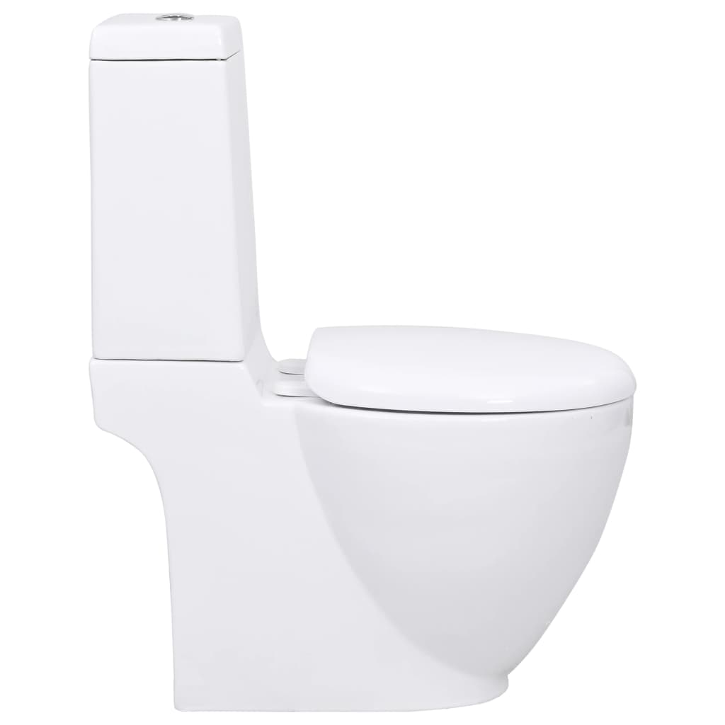 Fehér kerámia WC öblítőrendszerrel 