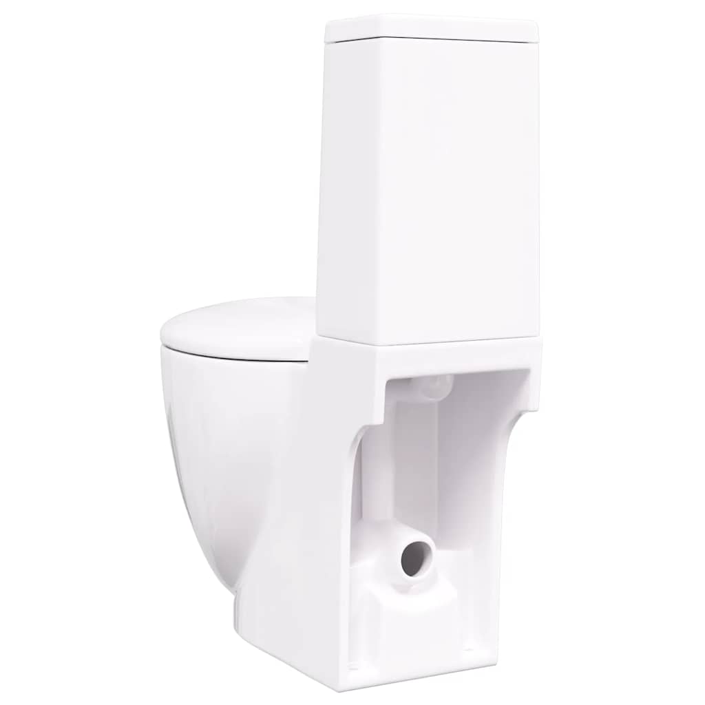Ceramic Toilet Back Water Flow White VidaXL 16 width=274