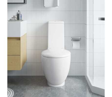 Mecanismo Cisterna INODORO BLANCO CON TAPA CIERRE SUAVE PARA