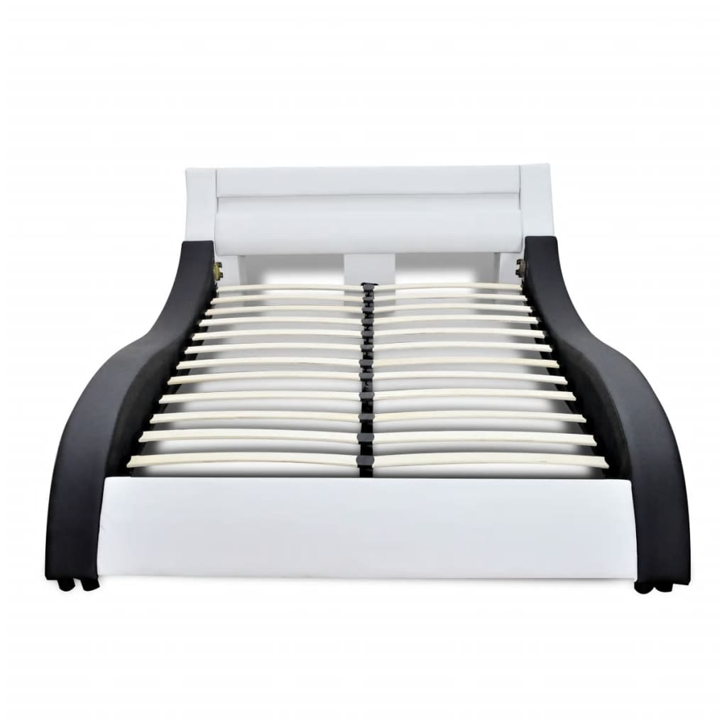 

vidaXL Bedframe met LED kunstleer wit 180x200 cm