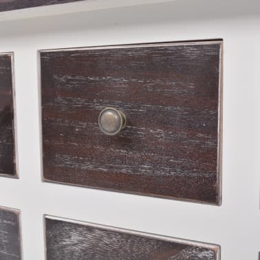 Vidaxl Console Cabinet 6 Drawers Brown And White Wood Vidaxl Com Au