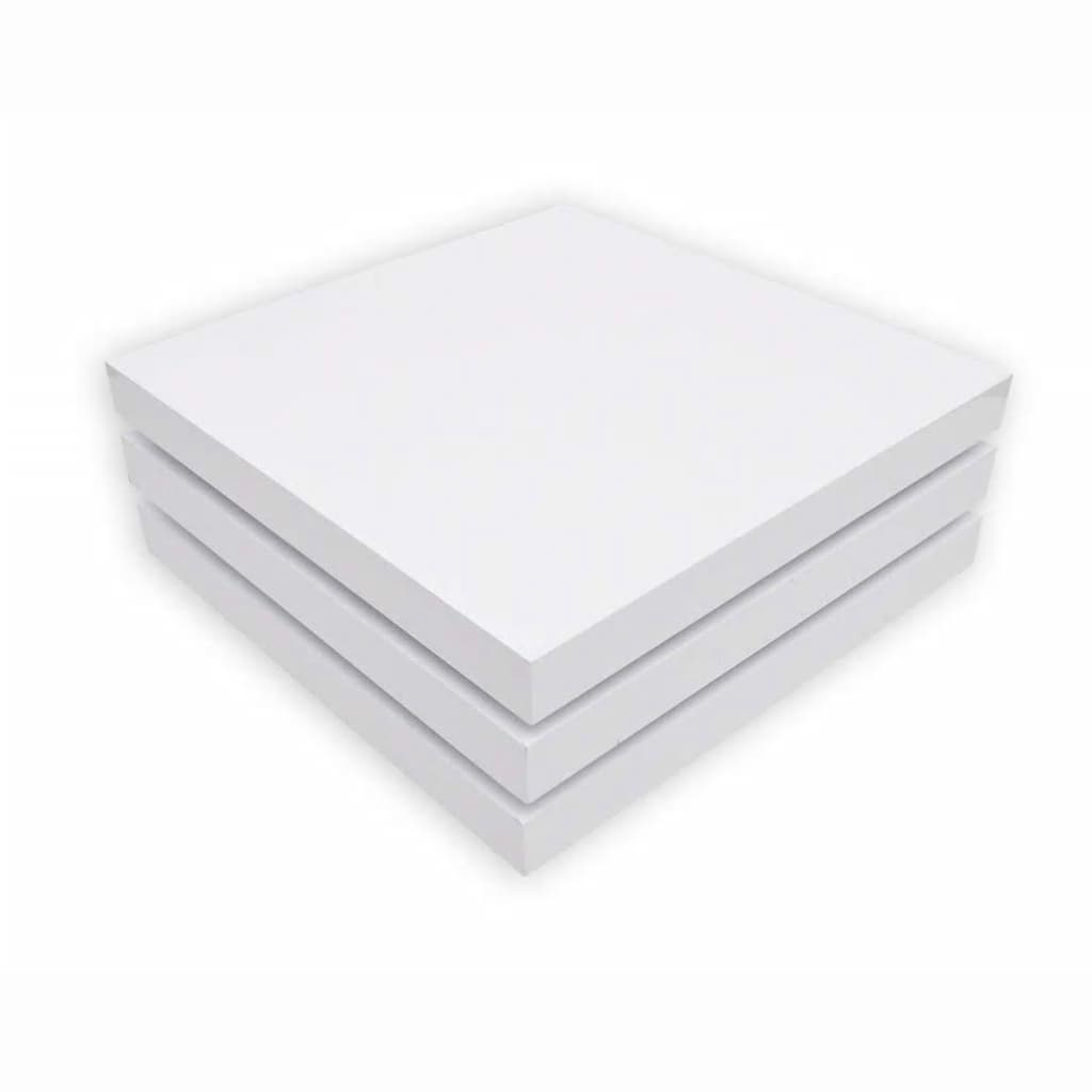 

vidaXL Salontafel 3 niveau's wit