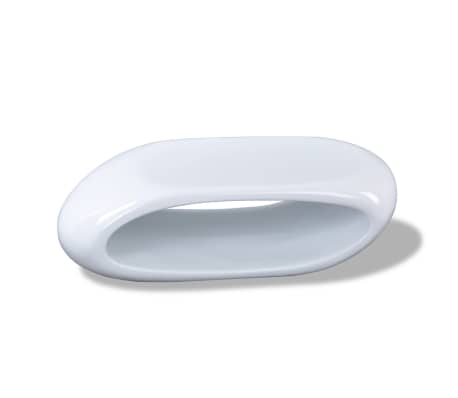 vidaXL Klubska mizica iz steklenih vlaken visok sijaj bela