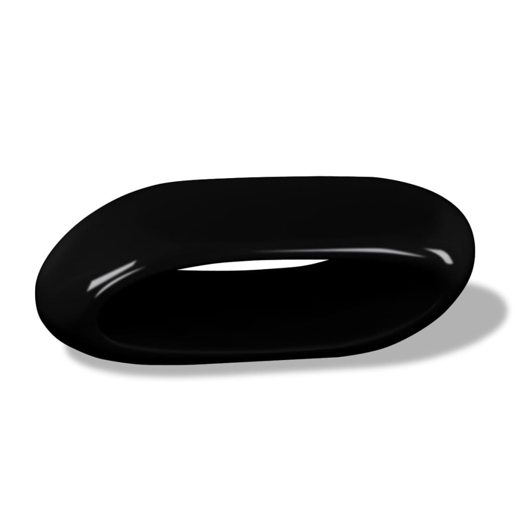 vidaXL Coffee Table Fibre Glass High Gloss Black