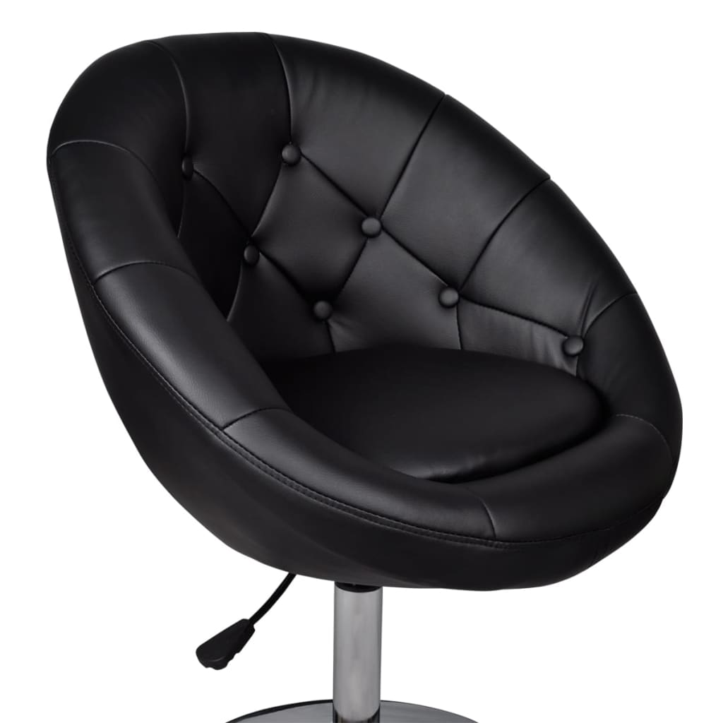 vidaXL Barstoelen 2 st kunstleer zwart afbeelding