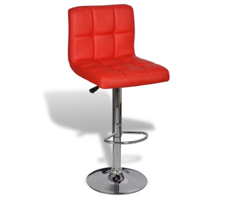 vidaXL Bar Stools 2 pcs Red Faux Leather