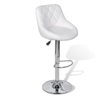 vidaXL Tabourets de bar 2 pcs blanc similicuir