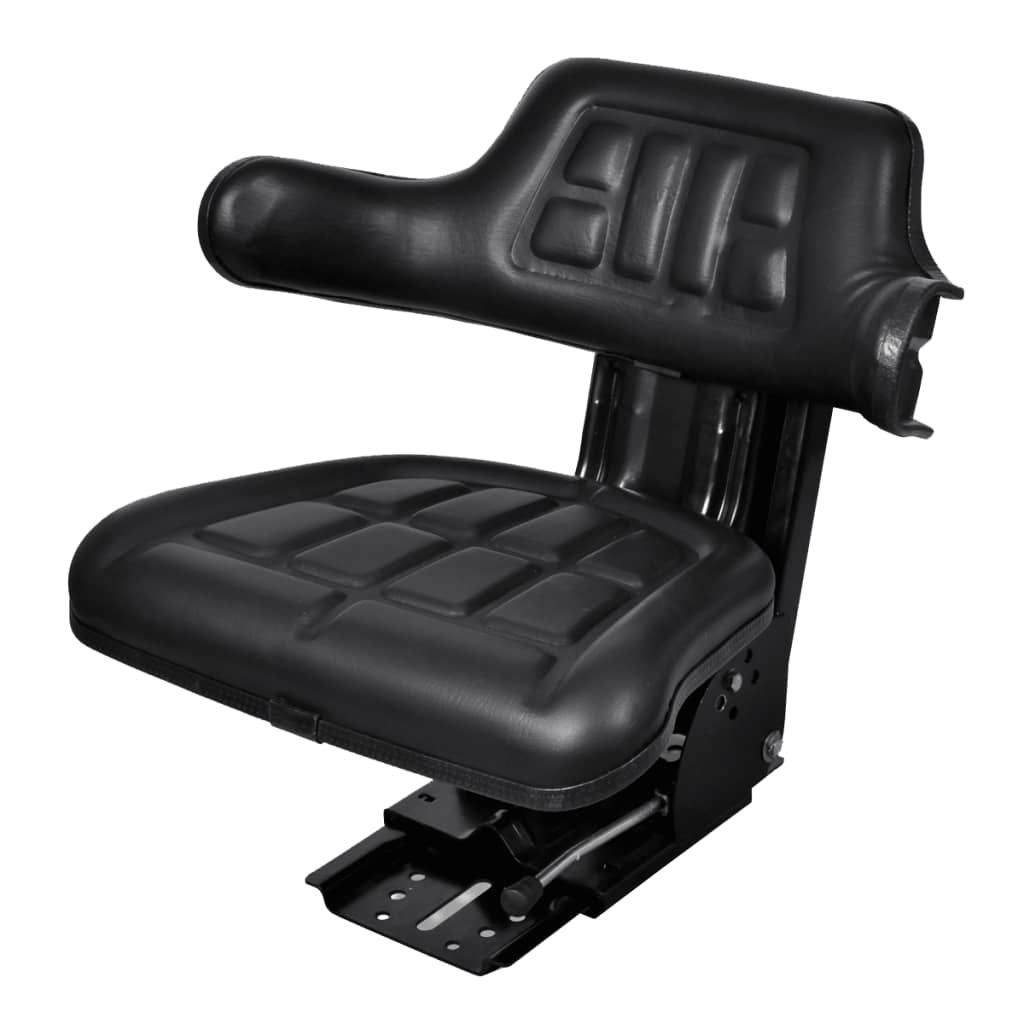 vidaXL Traktorová sedačka s odpružením černá