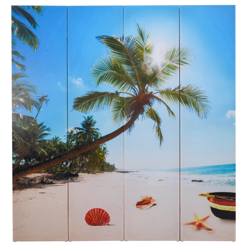 vidaXL Paravan de cameră pliabil, 160 x 170 cm, plajă