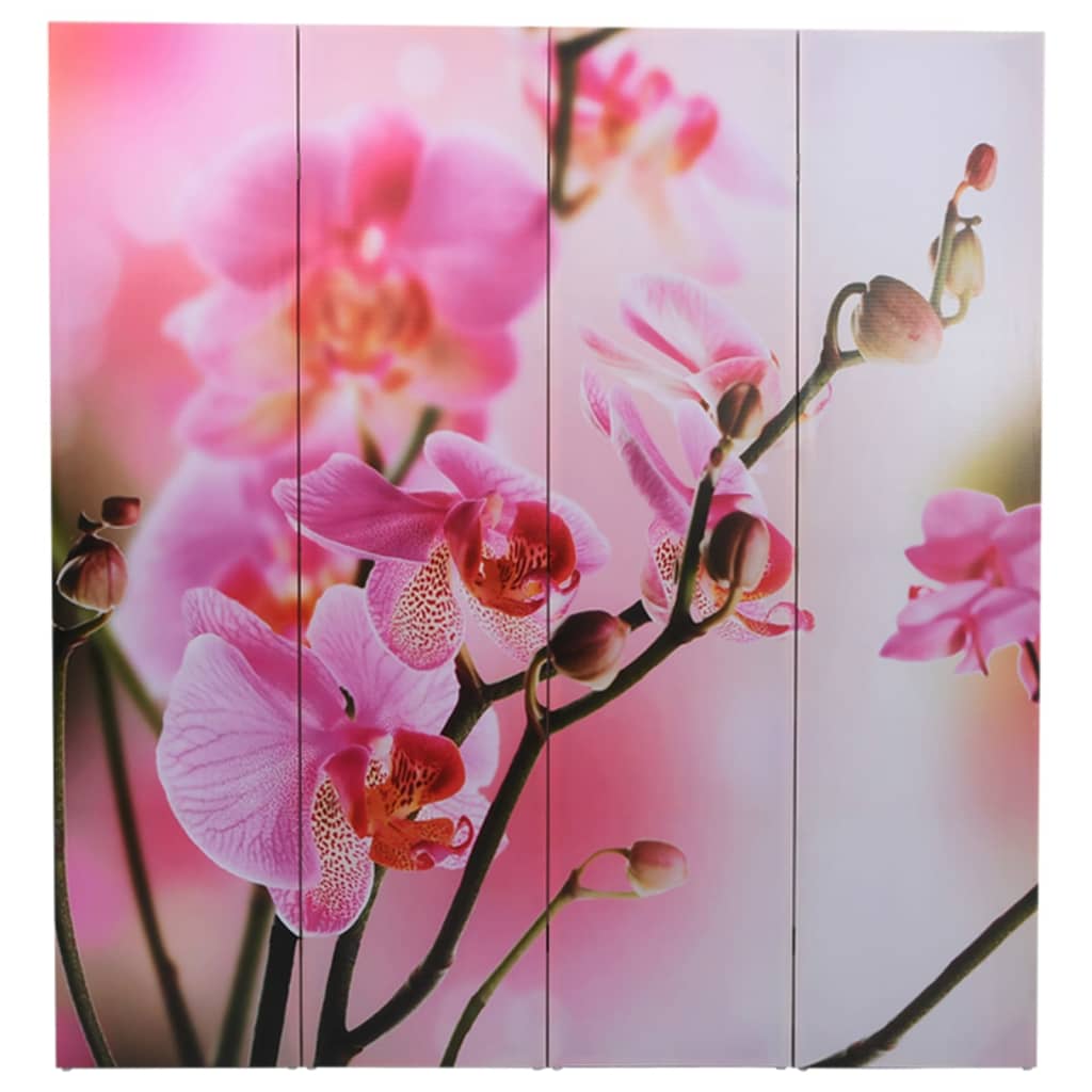 vidaXL Paravan de cameră pliabil, 160 x 170 cm, flori