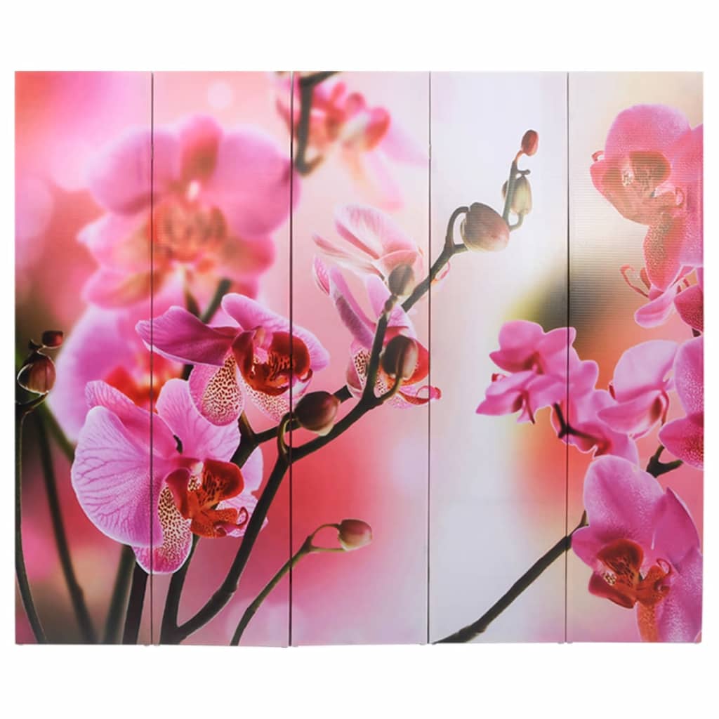 vidaXL Paravan de cameră pliabil, 200 x 170 cm, flori 