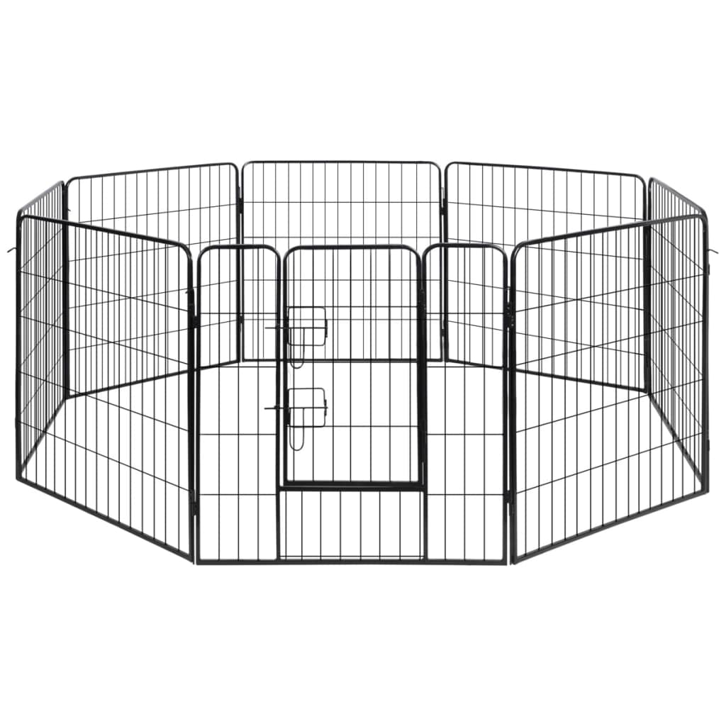 Ograda za pse s 8 panela od čelika  