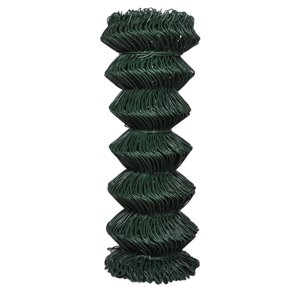 vidaXL Gard de legătură din plasă, verde, 1 x 15 m, oțel