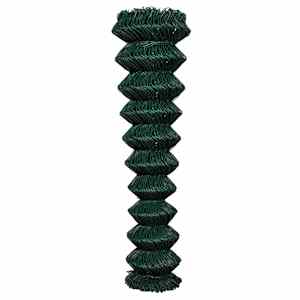 vidaXL Tinklinė tvora, žalia, 2x15m, plienas