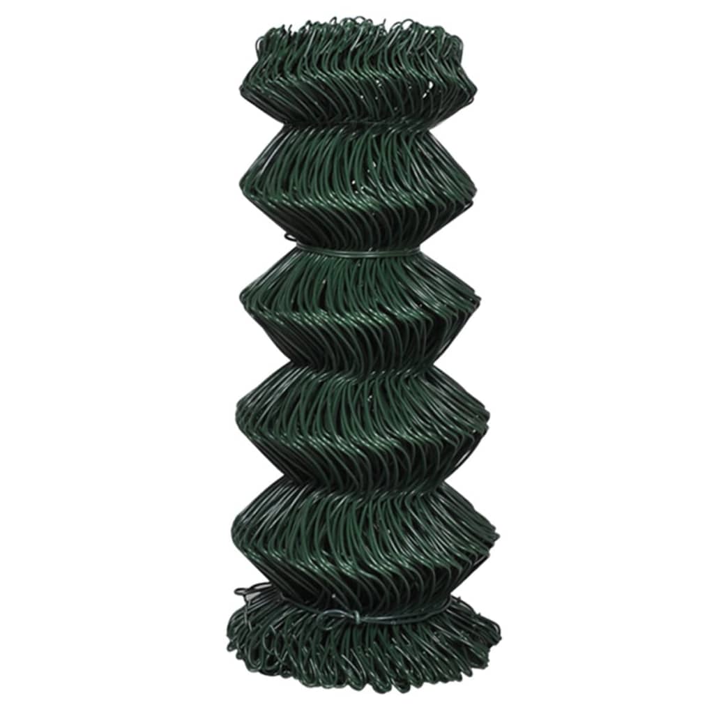 vidaXL Gard de legătură din plasă, verde, 0,8 x 25 m, oțel