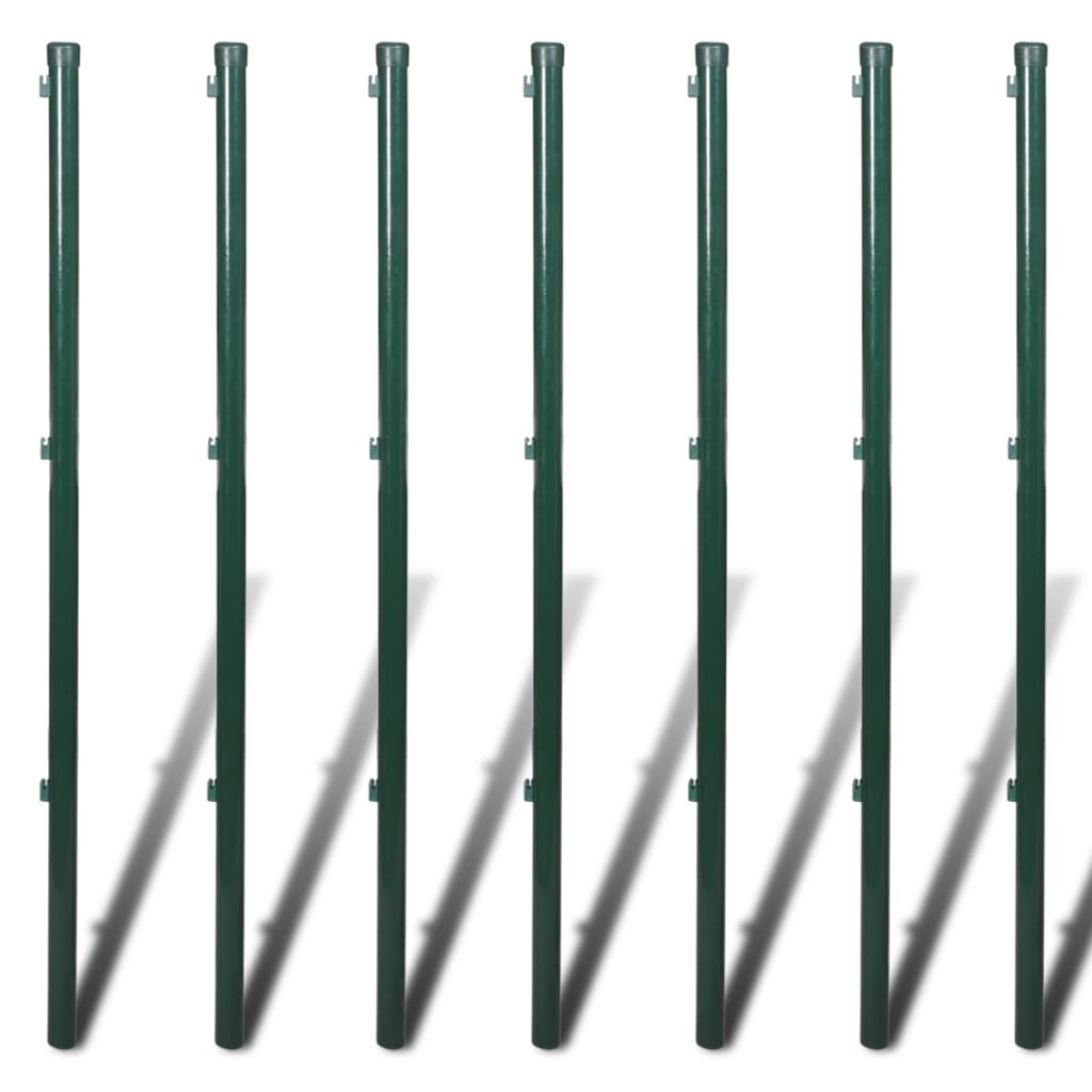 Zöld acél drótkerítés oszlopokkal 0,8 x 15 m 