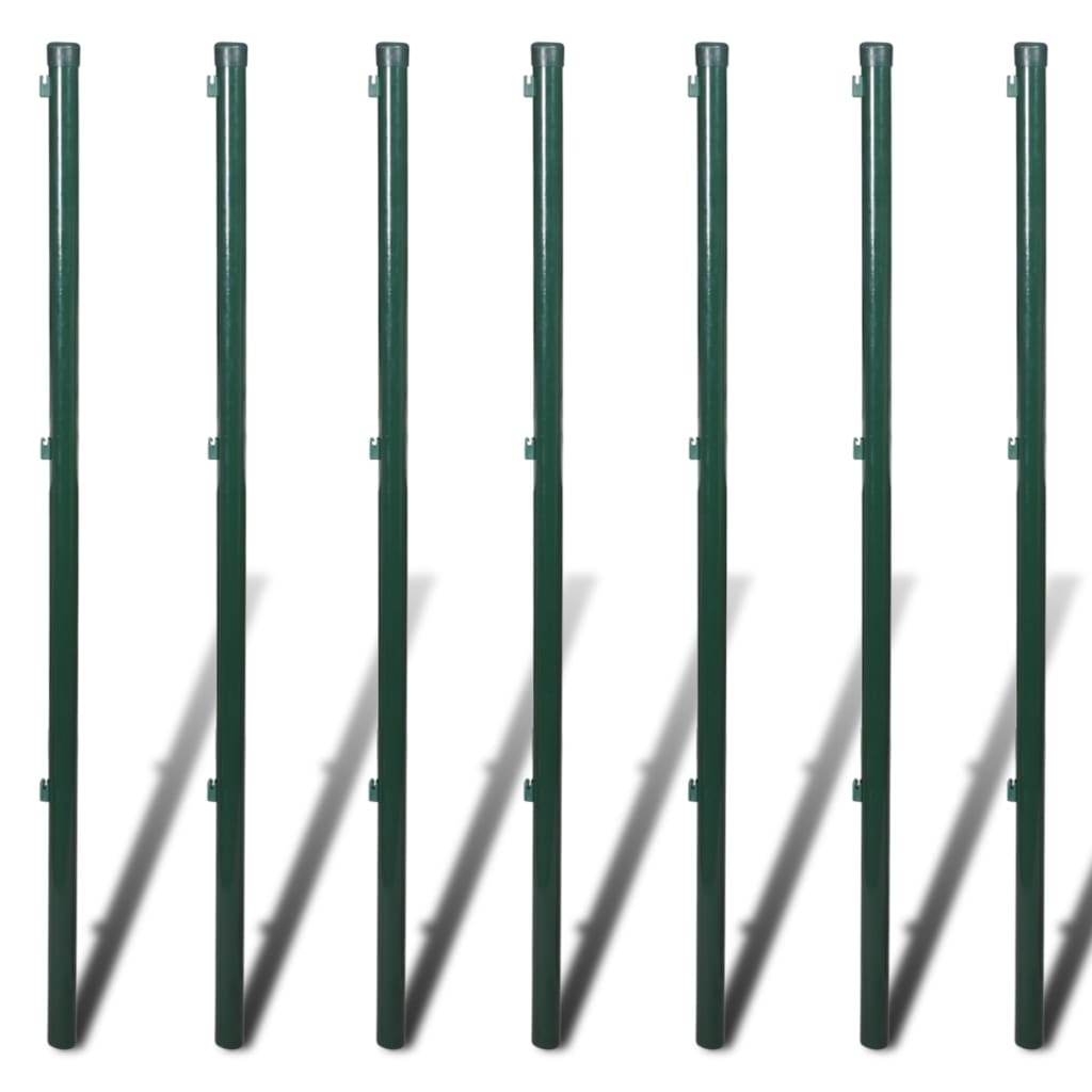 Zöld acél drótkerítés oszlopokkal 1 x 15 m 