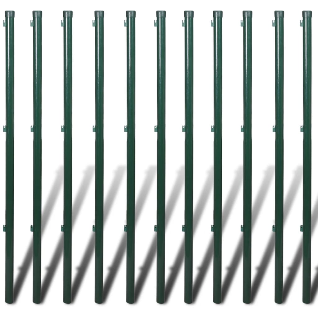 Zöld acél drótkerítés oszlopokkal 0,8 x 25 m 