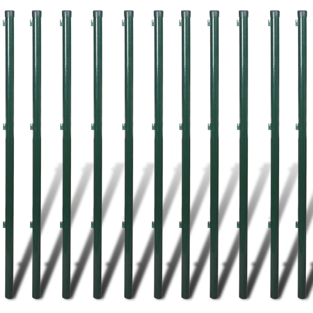 Zöld acél drótkerítés oszlopokkal 1,25 x 25 m 