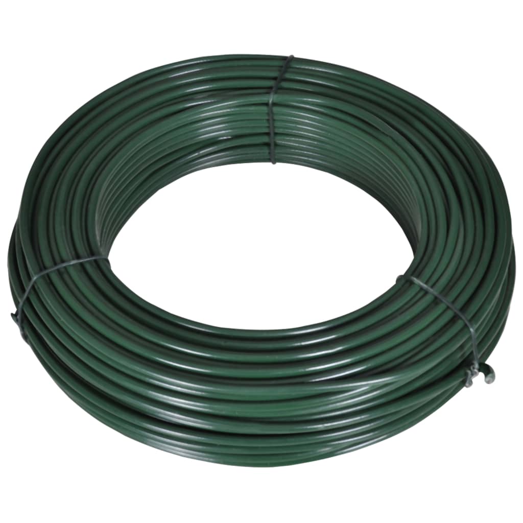 

vidaXL Hekspandraad 55 m 2,1/3,1 mm staal groen