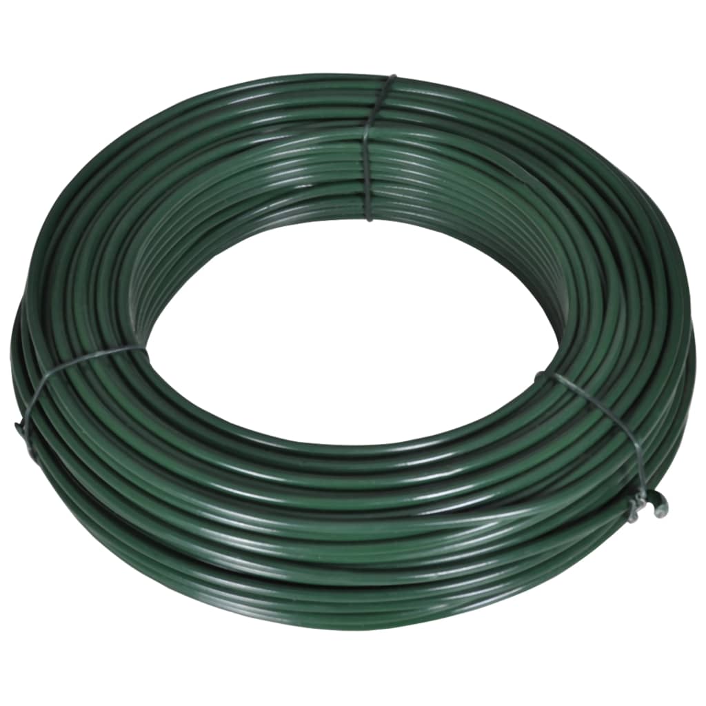 

vidaXL Hekspandraad 80 m 2,1/3,1 mm staal groen
