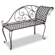 vidaXL Chaise longue 128 cm staal