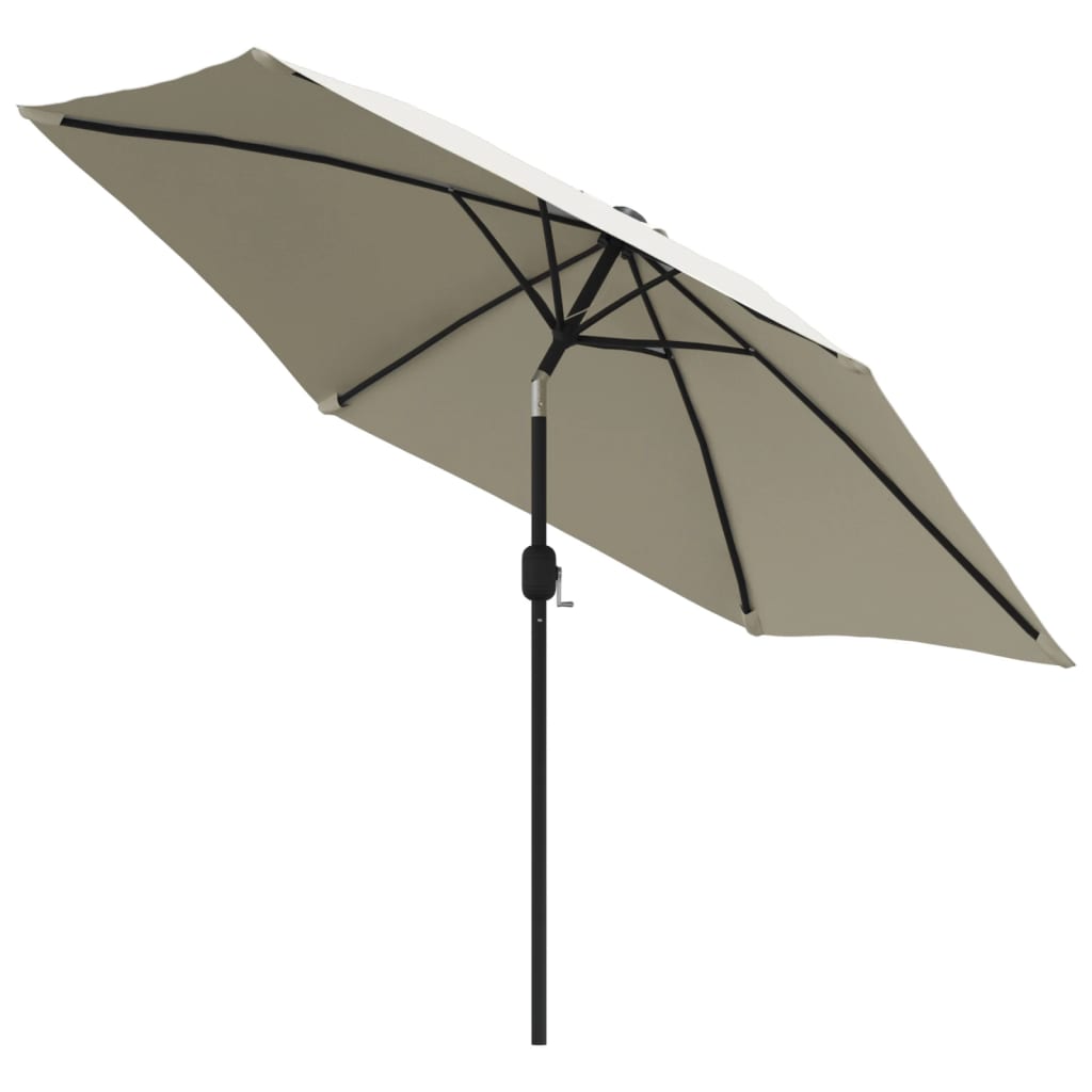 vidaXL Umbrelă de soare, alb nisipiu, 3 m, stâlp din oțel