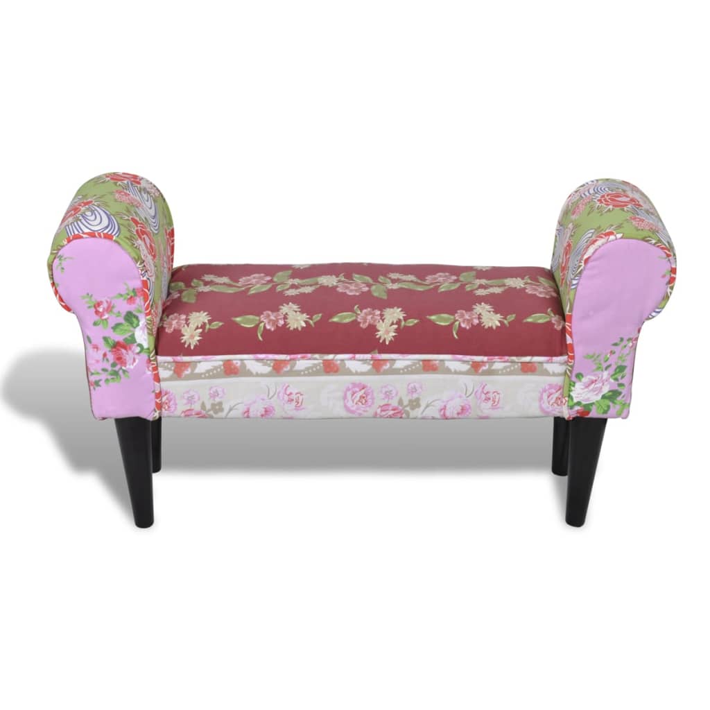 

vidaXL Patchwork Bloemen design bankje