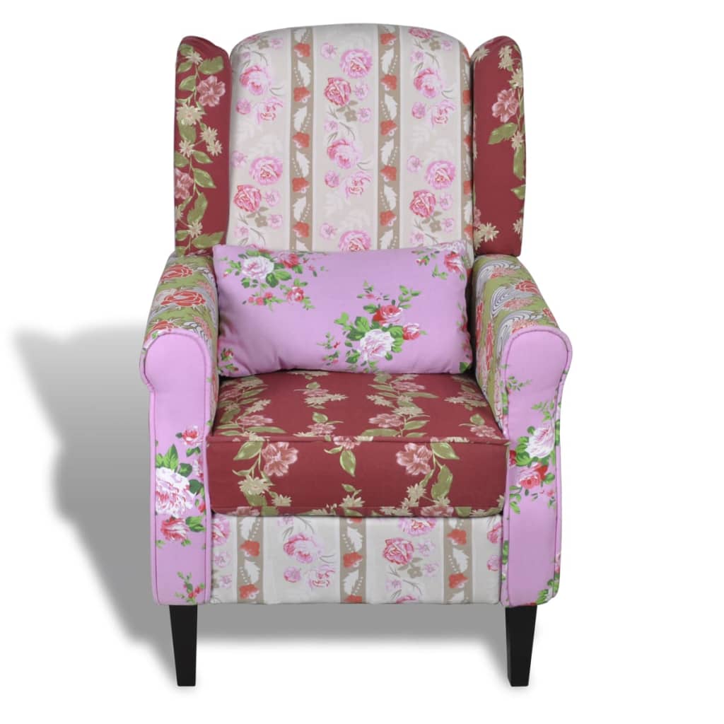 vidaXL Fotoliu cu design petice, material textil