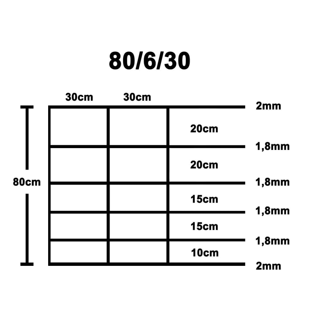 Kerti kerítés horganyzott acélból 50 m 80 cm 