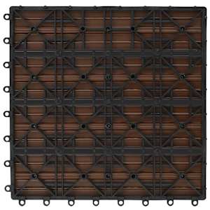 Dlažba na terasu 11 pcs Hnědá 30 x 30 cm Dřevoplast - obrázek 4