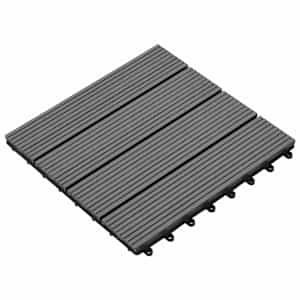 Dlažba na terasu 11 pcs Šedá 30 x 30 cm Dřevoplast - obrázek 1
