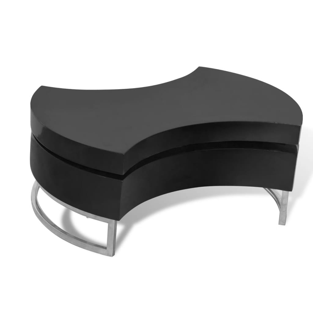 

vidaXL Coffee Table Shape-Adjustable High Gloss Black