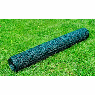 vidaXL Cerca arame p/ galinheiro 25x0,5m aço c/ revestimento PVC verde[1/4]