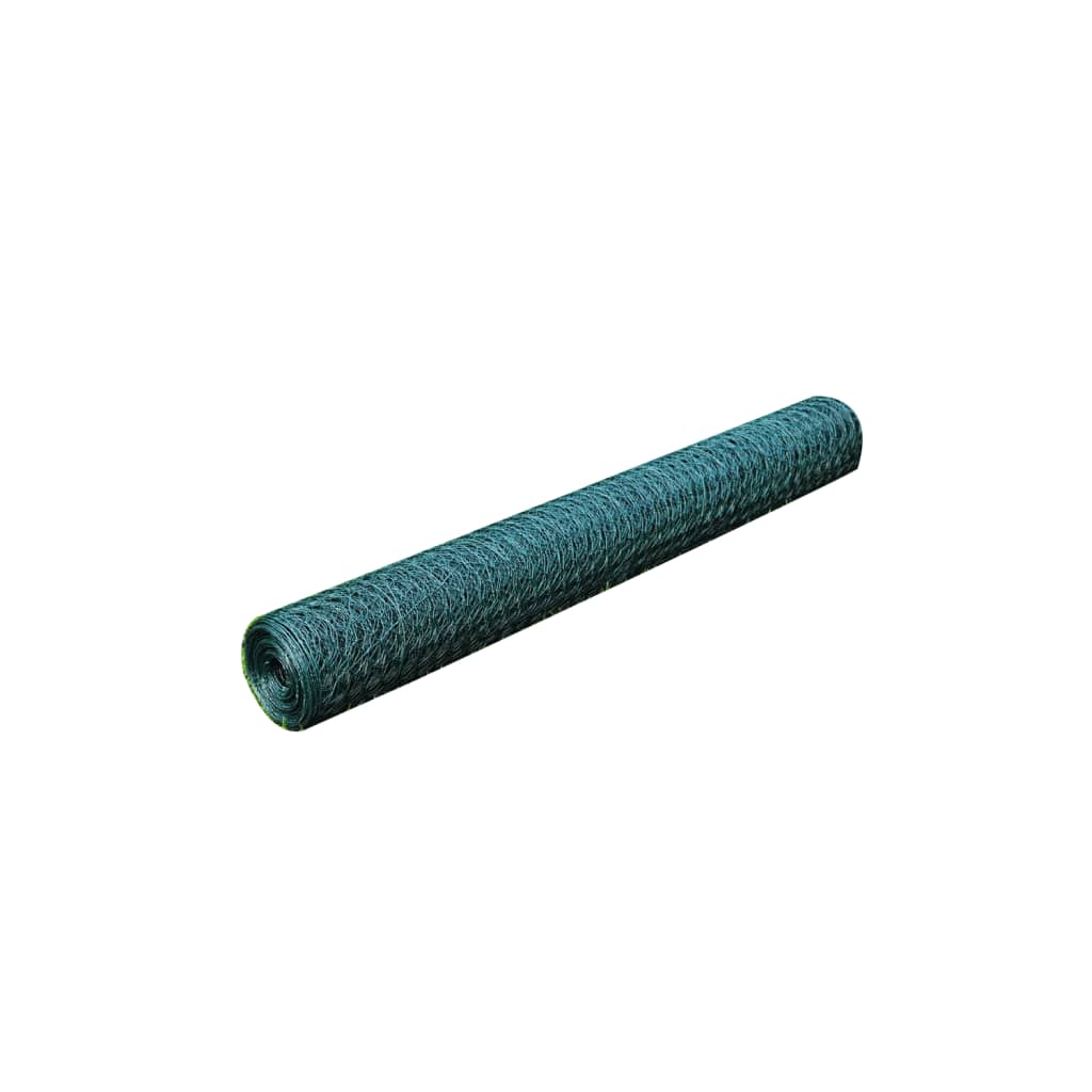 vidaXL Pletivo ke kurníku s PVC vrstvou 25 x 0,75 m zelené