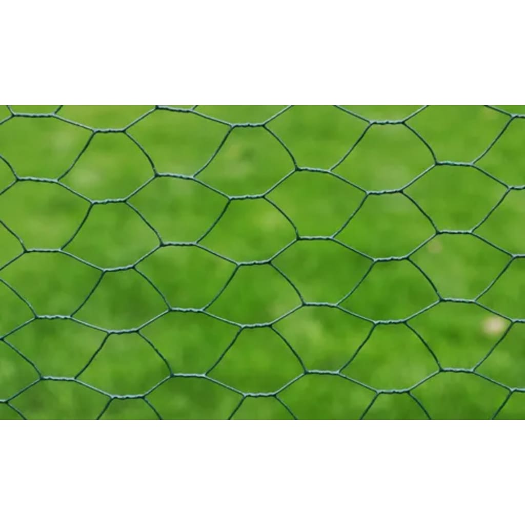 vidaXL Drôtené pletivo s vrstvou PVC 25x0,75 m, zelené